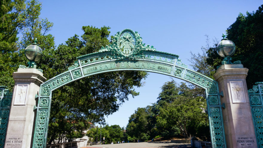 Historic Sather Gate at the University of California at Berkley.