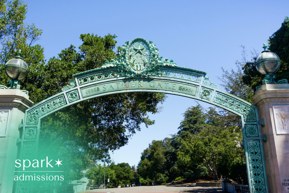 Historic Sather Gate entrance at the University of California, Berkeley campus