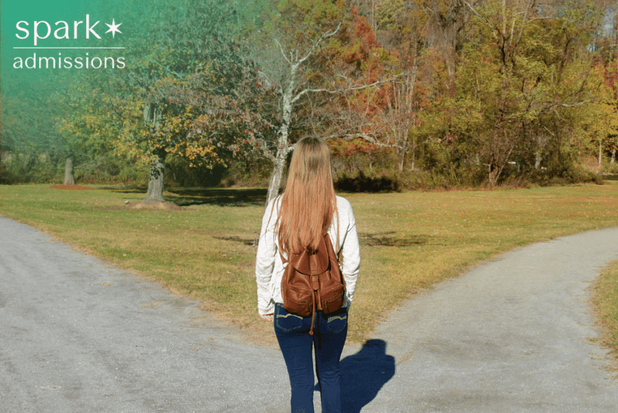 Student standing at two paths deciding ED1 vs ED2