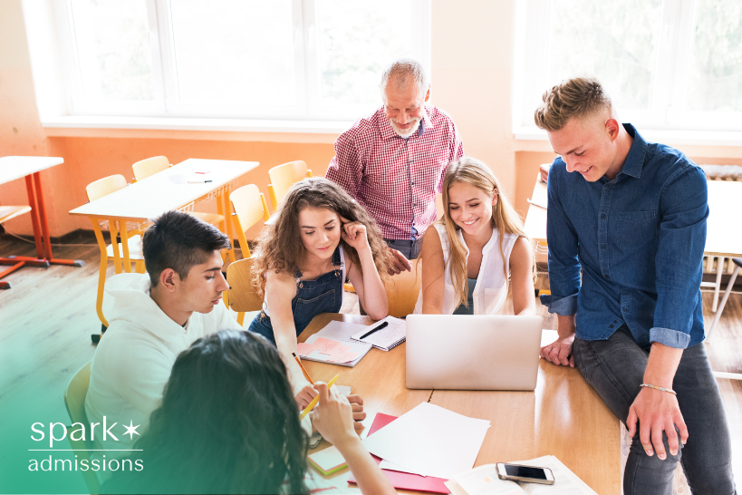 High school organization students planning extracurricular activities.