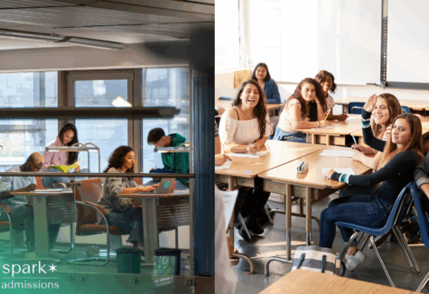 Students from private and public high schools side by side