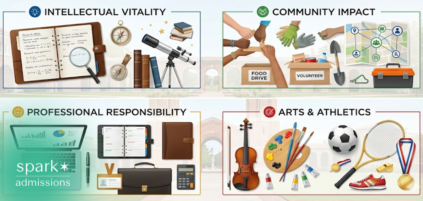 Visual guide to student activities for college admissions and community impact