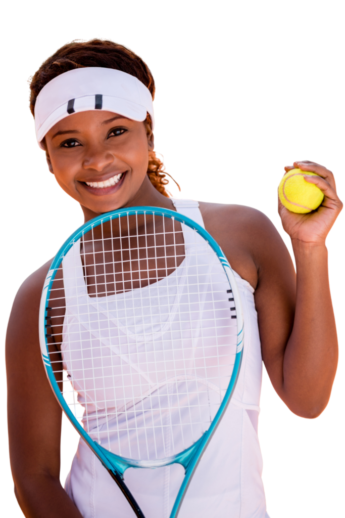College tennis recruit holding a racket and tennis ball, representing guidance from tennis recruiting consultants.